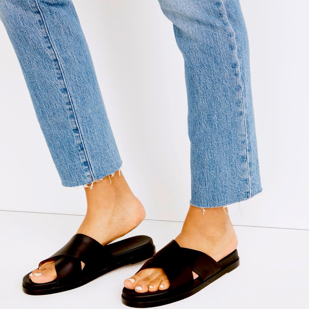 Madewell The Louisa Crisscross Slide Size 9 NWB